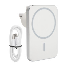 Chargeur de voiture magnétique sans fil en alliage d'aluminium, conception durable et sécurisée pour une charge rapide, portable et léger pour la