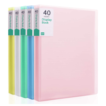 Pastel Binder for Documents, Portfolio Presentation Folders with Creativity Space, Translucent Display Book for Art Collection, Customizable Spine & S