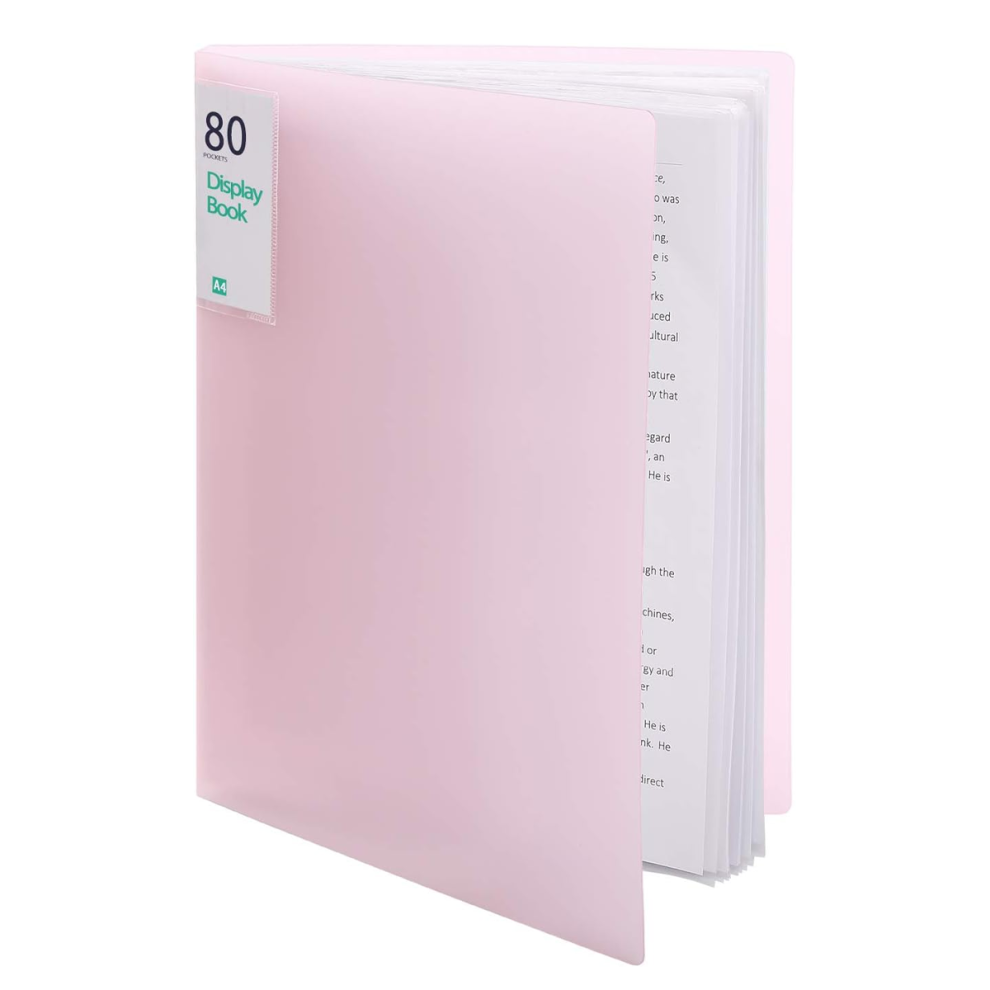 Documents Storage Binder, Portfolio Presentation Folders For Artworks, Customizable Spine & Portable Design, Pastel Binder With Non-Glare Pages (11.7I 9147006081884