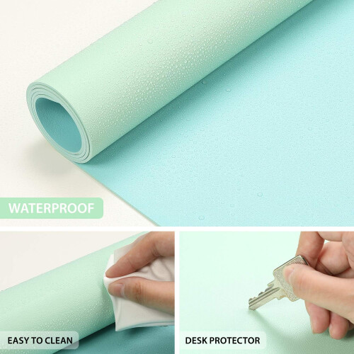 Κομψό Mouse Pad Γραφείου, Κάλυμμα Γραφείου Premium, Υλικό από Δέρμα PU, Αντιολισθητική 2