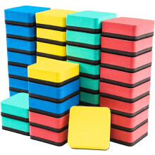 High Quality EVA Erasers, Non-Toxic for Safe Use at Classroom, School, Home, Office (Assorted Colors, 40 Pack)