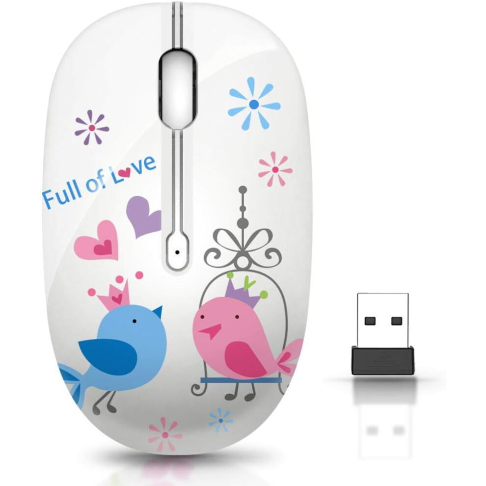 Stylish Wireless Mouse, 2.4Ghz Wireless Transmission Guarantees A Reliable Connection Up To 10 Meters, Silent Mouse Operation Keeps Distractions To A 9176269712662