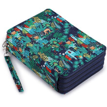 Individuele elastische vakjes voor het sorteren op kleur, afneembaar etui met handvat, reisvriendelijke organizer voor kunstbenodigdheden met