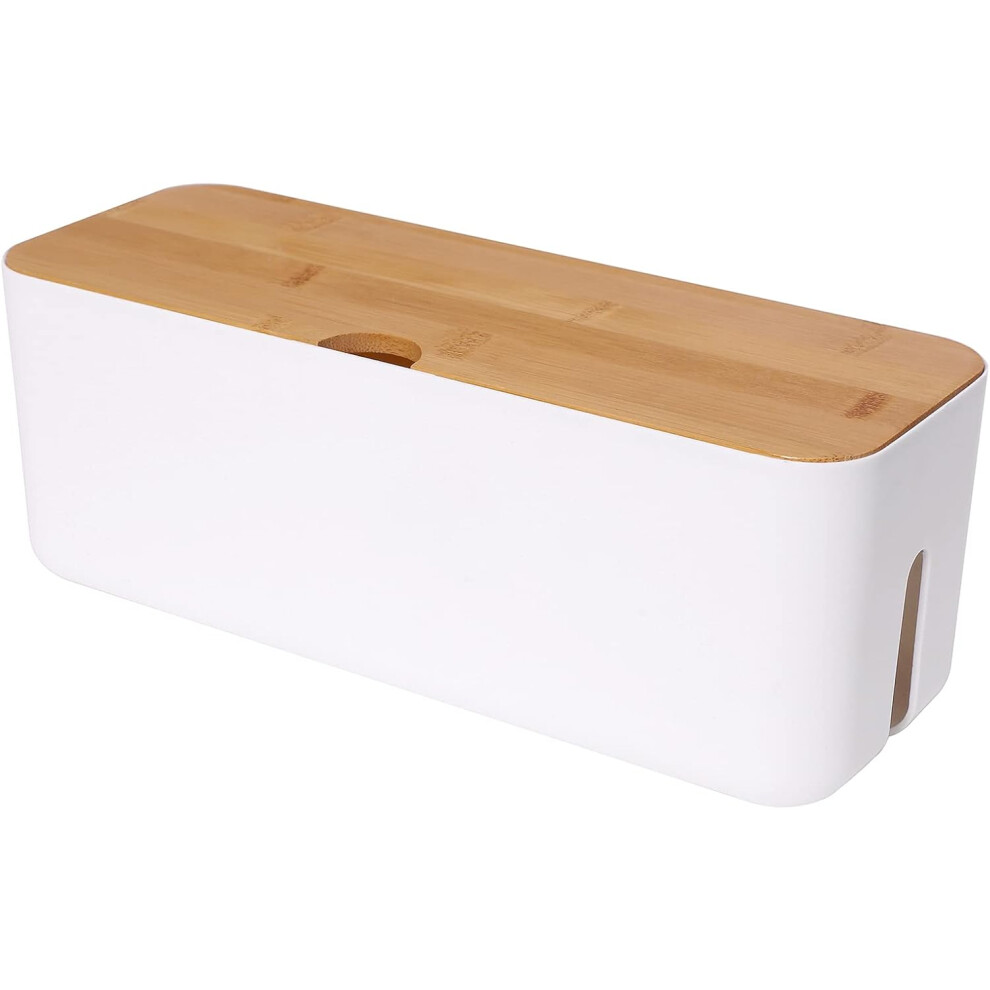 Cable Organizer Box, Smart Cable Management Solution For Desktop Home Office, Power Stripe Surge Protector Wire Management Concealer Cover Hider With 9176269574963
