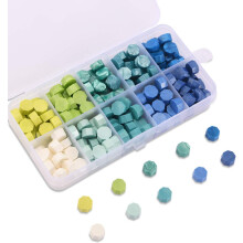 Vintage voksperler til kuverter, sekskantede voksseglperler med voksske og telys, multifunktionelt bogstavvoksseglsæt til kreativt håndværk (