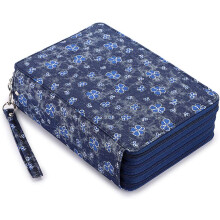 Individuele elastische vakjes voor het sorteren op kleur, afneembaar etui met handvat, reisvriendelijke organizer voor kunstbenodigdheden met