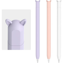 Ergonomisch ontworpen siliconen beschermhoes voor Apple Pencil 2e generatie, kras- en schokbescherming, compatibel met draadloos opladen, 3 stuks