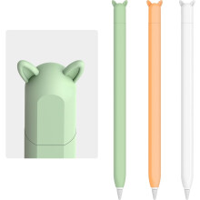 Silikone-ørecover til Apple Pencil, 2. generation, ergonomisk design, ultratyndt, ridse- og stødbeskyttelse, kompatibel med trådløs opladning, 3
