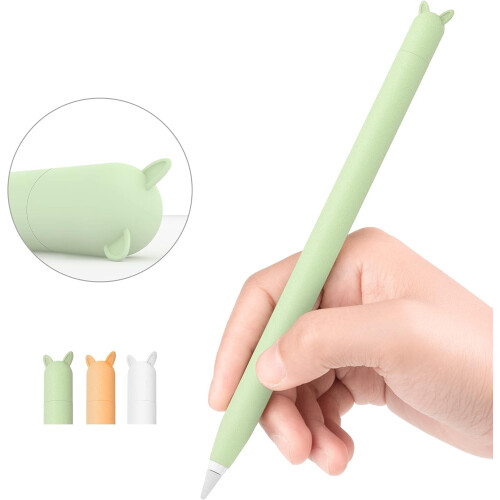 Θήκη στήριξης για Apple Pencil 1ης γενιάς, από σιλικόνη με προστατευτικά καλύμματα 1