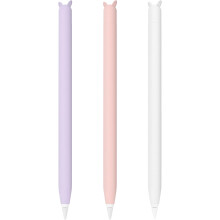 Siliconen hoesje voor Apple Pencil 1e generatie, skin cover met handige houder voor de oplaaddop voor gemakkelijk gebruik met iPad Pro (3