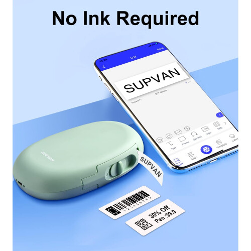 Portable Mini Label Maker, Bluetooth Label Maker for Customizable Labels, App Customization, High Resolution Printing, Inkless Printing, Thermal Print 2
