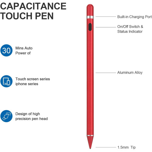 Ενεργή γραφίδα για χωρητικές οθόνες, Universal Stylus για iPad, Επαναφορτιζόμενη ψηφιακή 1