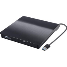 Solução multimídia de alta velocidade, reprodutor externo de CD/DVD com USB 3.0 e Tipo C, oferece botão de ejeção inteligente e borracha