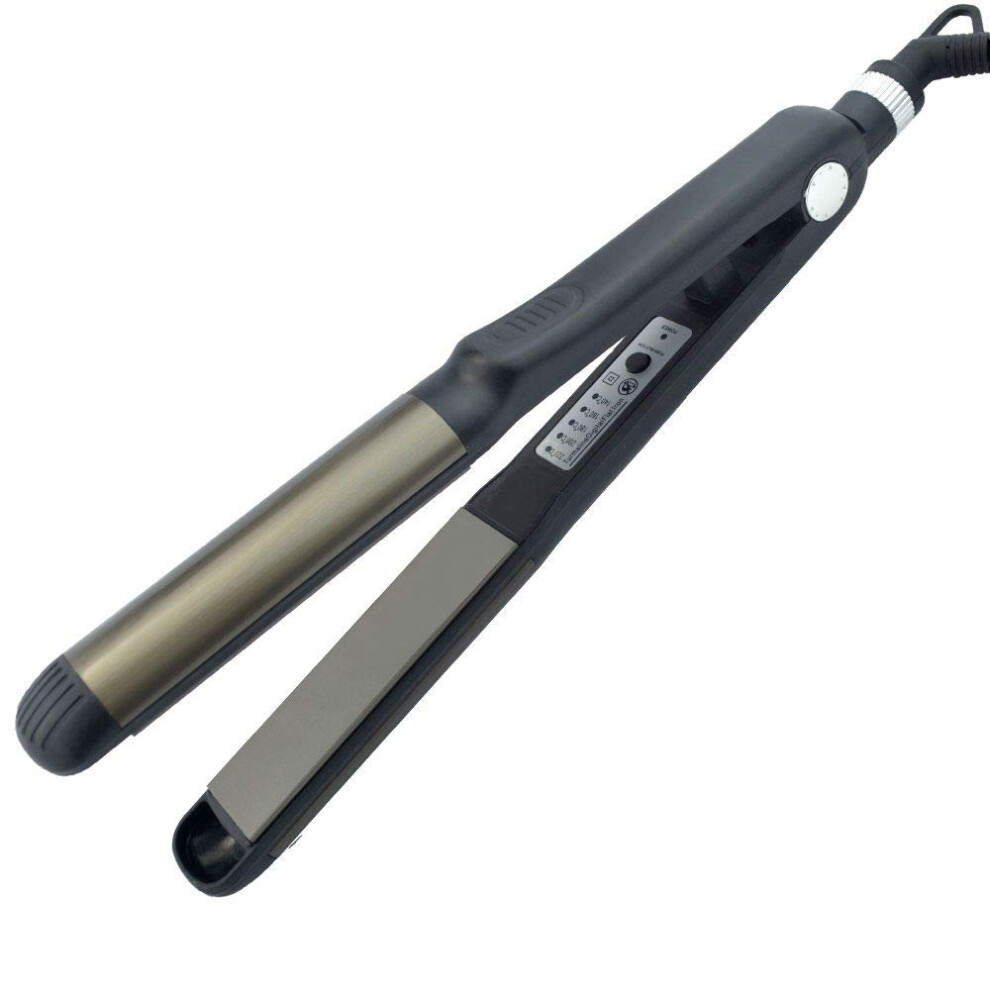 2 in 1 Hair Straightener with Titanium Plates, Fast Heating Flat Iron, Dual Voltage TravelFriendly