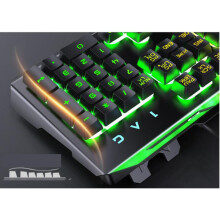 Competitieve gamingapparatuur, paneel van geborsteld aluminiumlegering, ergonomische polssteun, instelbare DPI in vier niveaus,