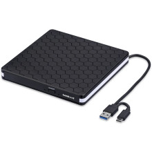 Externes CD/DVD-Laufwerk, mehrere Erweiterungsanschlüsse für erweiterte Konnektivität, ultraschlank und tragbar – so ist es immer einsatzbereit.