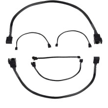 Pwm Fan Hub For Seamless Cooling Solutions, Durable Braided Nylon Cable Enhances Pc Case Aesthetics, Compatible With 4 Pin Pmw Fan Connector And 3 Pin