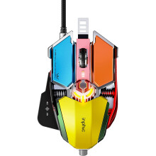 Ratón de precisión para juegos, ratón mecánico con cable y botones programables, DPI ajustable hasta 7200, diseño ergonómico para un agarre