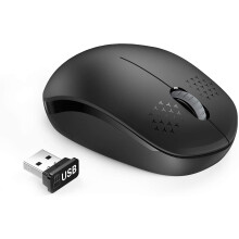 Geavanceerde draadloze muis, naadloze 2,4G-transmissie, plug & play voor direct gebruik, geruisloze klikken voor optimale concentratie, energiezuinig