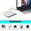 USB 3.0 Portable CD/DVD Drive, External Reader Writer for Laptop Desktop PC Windows Mac Linux, Embedded Cable Design for Hassle-Free Connection 5