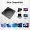 Unidade externa de Blu-ray, DVD e CD com USB 3.0 e Tipo-C, ampla compatibilidade e funções poderosas para Windows 10, Windows 8, Windows 7, Windows 6