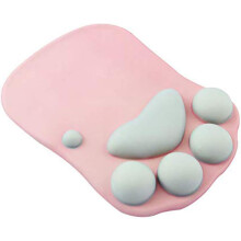 Zachte siliconen muismat met polssteun, ergonomisch ontwerp voor minder vermoeidheid, antislip rubberen onderkant, perfect voor vrouwen en kinderen,