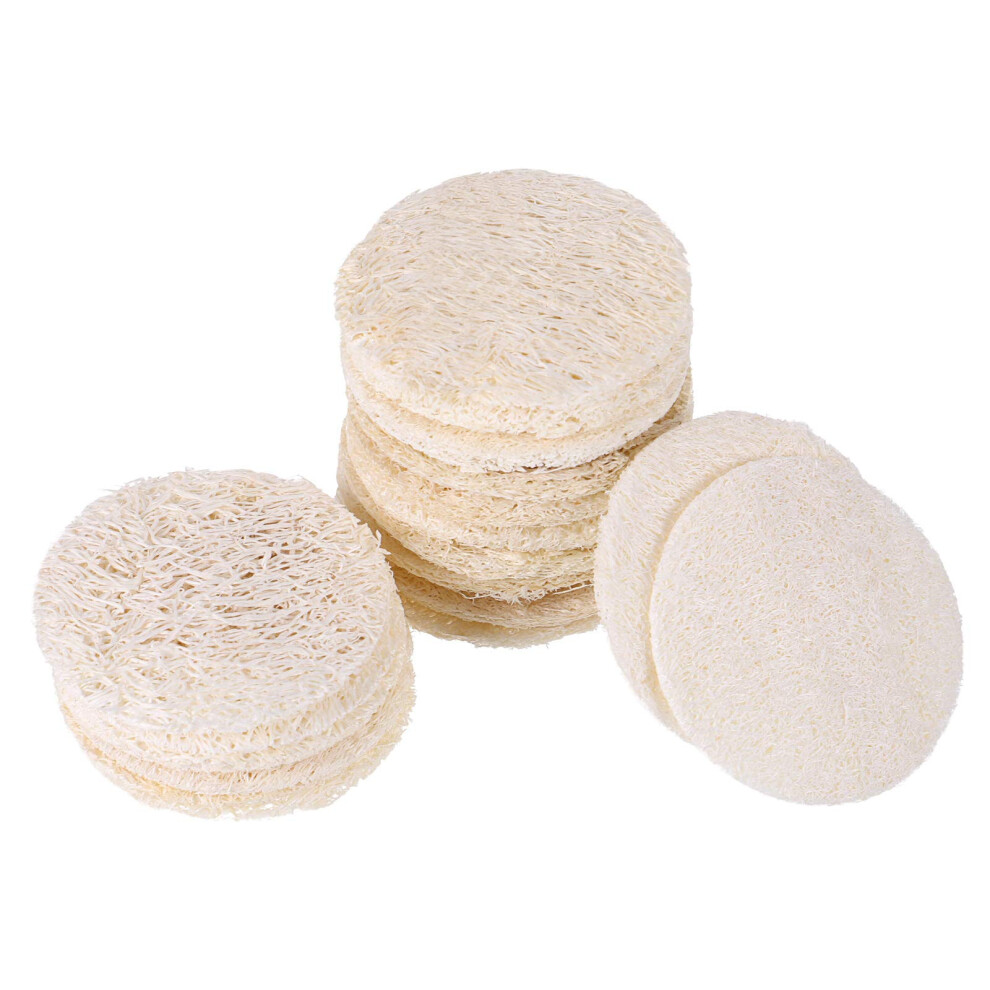 Loofah Face Pads 50pcs Natural Exfoliating Sponges Reusable Makeup Remover Facial Cleansing Set