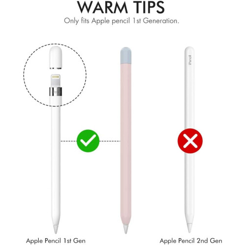 Προστατευτική θήκη για το Apple Pencil 1ης γενιάς, εργονομική θήκη σιλικόνης διπλής 1