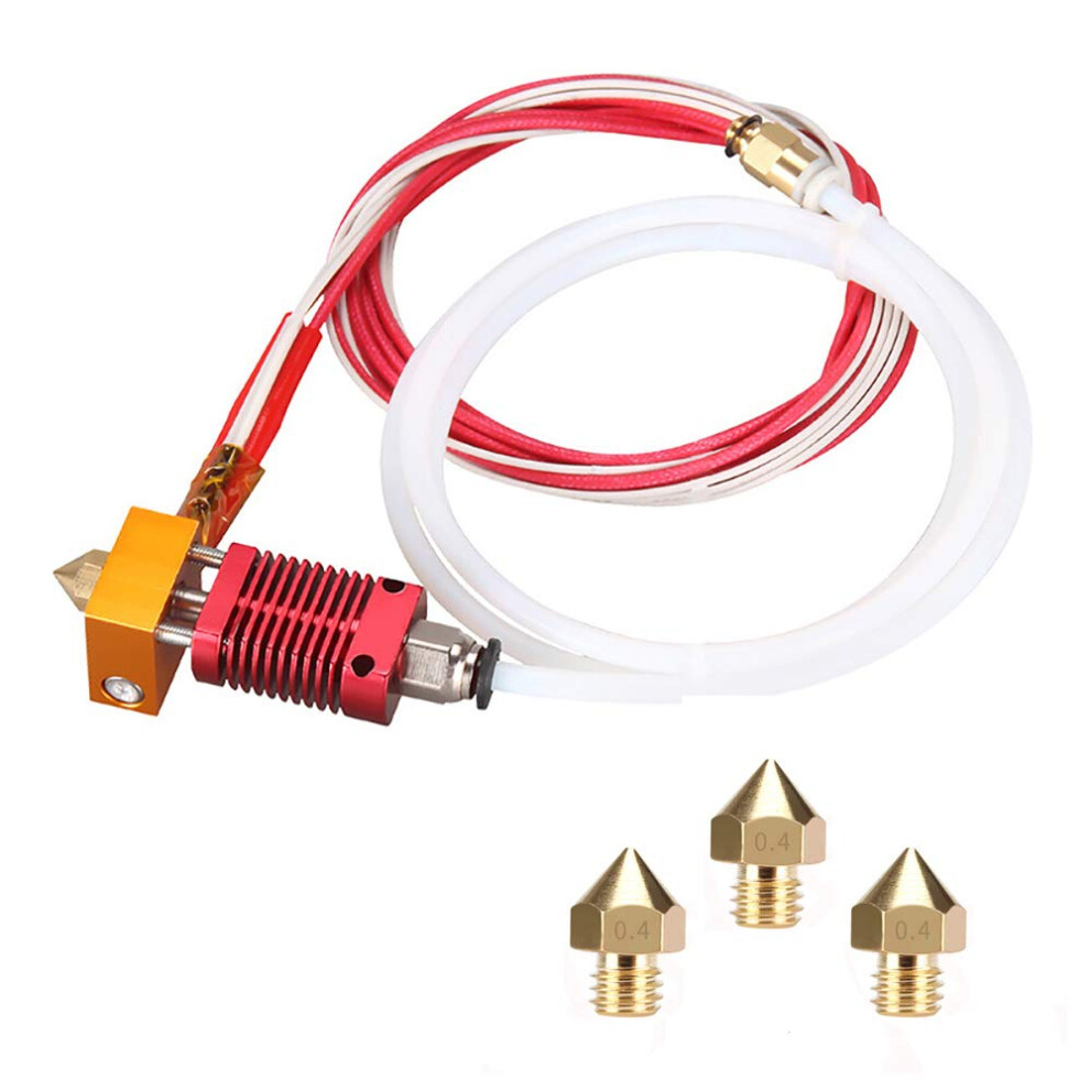 Assembled Extruder Hotend, Compatible For Creality Ender 3 Series 3D Printers, Straight Through Throat Nozzle Ensures Filament Smooth Flow And Elimina 9176269580087