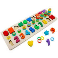 Educatieve cadeaus voor multifunctioneel leren, houten puzzels voor hand-oogcoördinatie, niet-giftig hout helpt bij de vroege ontwikkeling van
