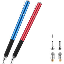 Universeller Touchscreen-Stift, Präzisions-2-in-1-Stift mit feiner, transparenter Scheibe und kratzfester Spitze, hochsensibler Stift für