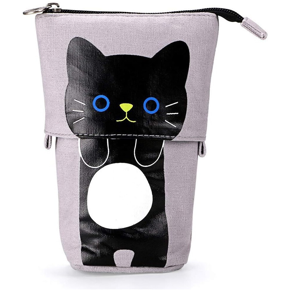 Kawaii Stationary, Canvas Pu Organizer Pop Up Pencil Box, Adjustable Cute Pencil Case For Crafting Supplies 9147006092484