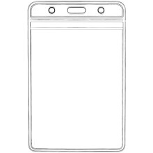 Etiquetas reutilizables de PVC para identificación, etiquetas de identificación transparentes y duraderas del tamaño de una tarjeta de crédito,