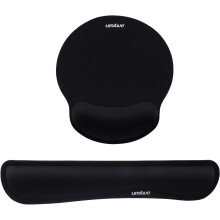 Alfombrilla de ratón de tela Lycra sedosa, espuma viscoelástica de gel de rebote lento para escribir de forma ergonómica, base de PU
