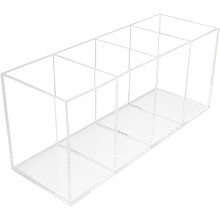Elegant modern design, transparante pennenhouder voor kantoor, studentenkamer, badkamer, keuken, multifunctionele organizer, stevige acryl