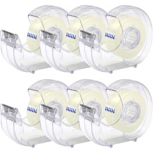 Set met dispenser voor transparante tape, inclusief dispenser, draagbaar en lichtgewicht voor gebruik onderweg, hoogwaardig materiaal, snijblad van