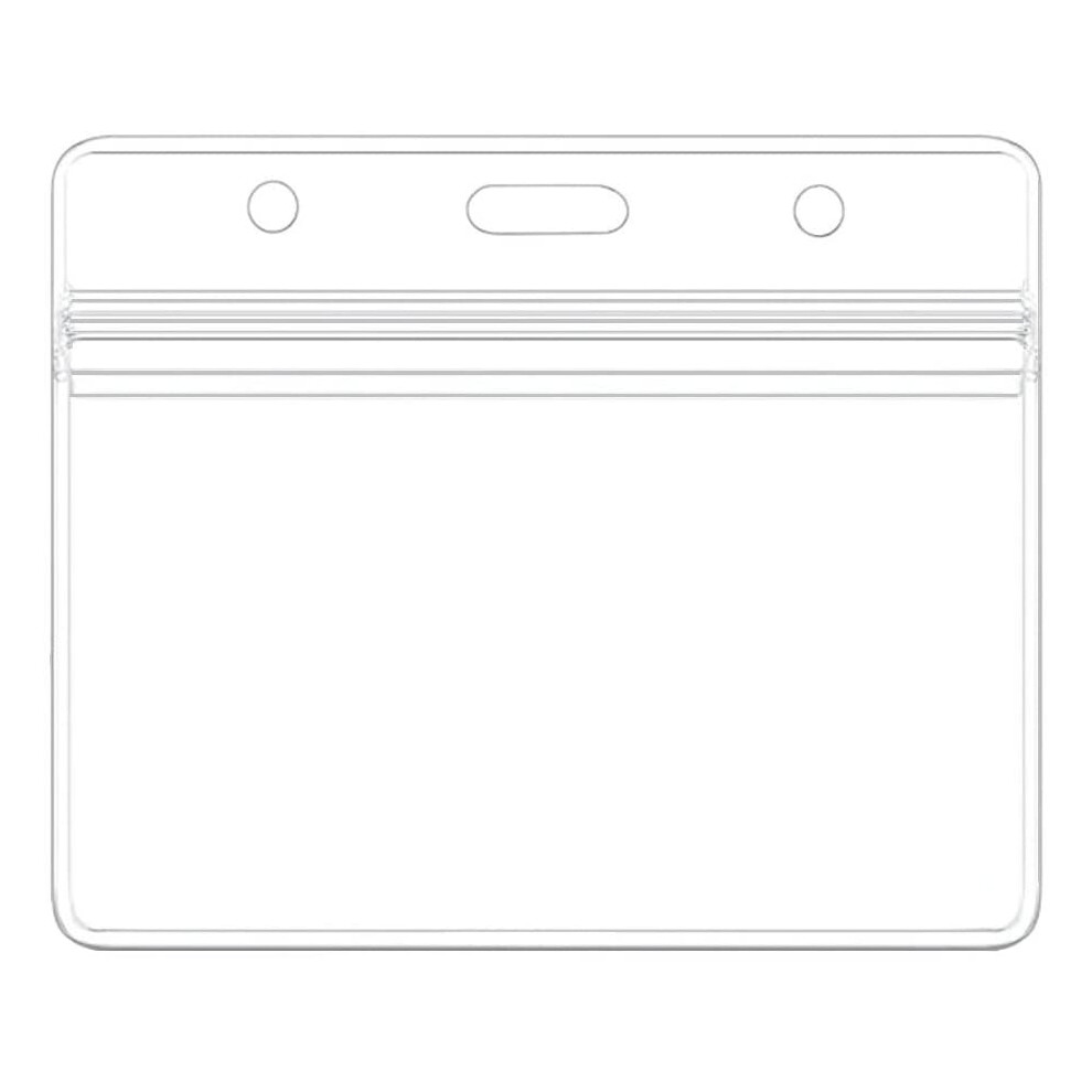 Durable And Wear-Resistant Transparent Badge Holders, Multi-Functional Card Holders With Re-Sealable Zipper For Business Professionals, Horizontal Id 9147006955727