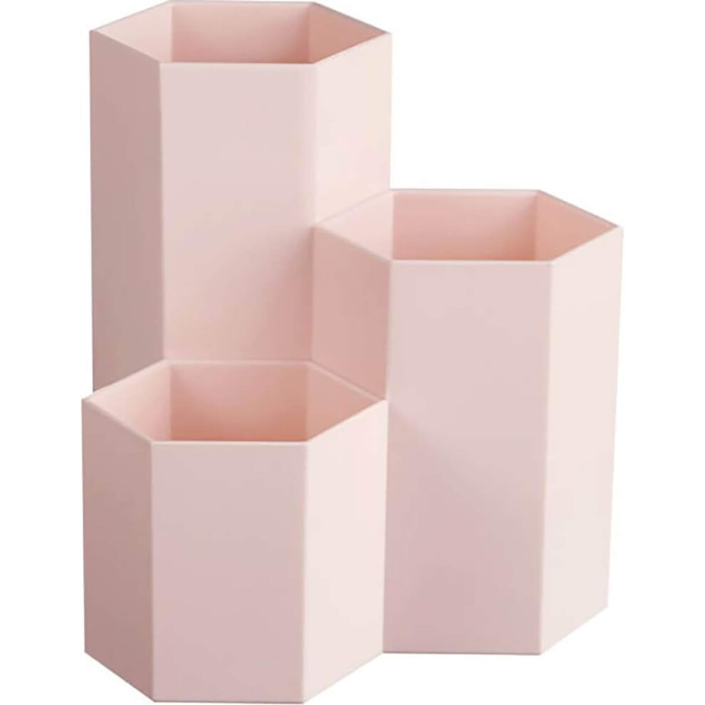 3-Slot Pen Display Cup For Makeup Brushes, Desk Accessories Caddy With Environmental Abs Material Perfect For Office Or School 9147006812389