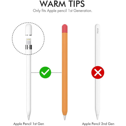 Προστατευτική θήκη για το Apple Pencil 1ης γενιάς, εργονομική θήκη σιλικόνης διπλής 1
