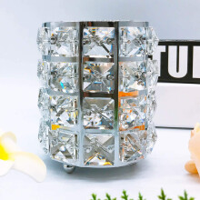 Kristallen make-upborstelhouder, luxe retro decoratie voor je kaptafel of kantoor, multifunctionele houder met glanzend kristallen oppervlak,