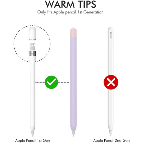 Διπλή προστατευτική θήκη σιλικόνης για το Apple Pencil 1ης γενιάς, εργονομική 1