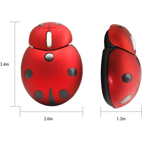 Ασύρματο ποντίκι Ladybug, φορητό και εργονομικό σχεδιασμό για υπολογιστή, φορητό 1