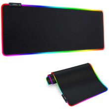 Glowing Gaming Gear, RGB Gaming Mouse Pad With Professional Edge Stitching, Non-Slip Rubber Base Ensures Stable Use During Gaming Sessions