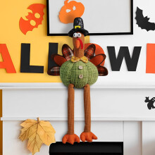 Weihnachtsabverkauf 2024! WJSXC-Weihnachtsdekorationen, passend für Thanksgiving und Küchendekorationen, Truthahnpuppe mit hängenden Beinen