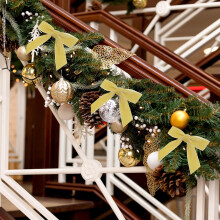 Weihnachts-Sonderangebot! Avtoify 12-teiliges Samt-Weihnachtsbaumschmuck-Set mit Schleifen
