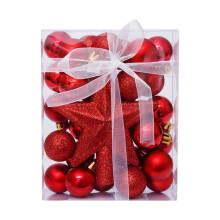 30-teiliges Set Mini-Weihnachtskugeln, bruchsicherer Weihnachtsbaumschmuck, 3 cm große Kugeln für Feiertage, Hochzeiten, Partys, kompatibel mit