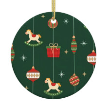 Fröhliche Weihnachten! Weihnachtlicher Hängeschmuck für den Weihnachtsbaum – Festliche Keramik-Hängedekorationen – Geschenkideen für