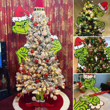4-teiliges Grinch-Weihnachtsbaumschmuck-Set (Weihnachtshut)