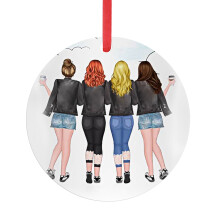 WinysinIron Art Personalisierter Weihnachtsanhänger „Hübsches Mädchen“ – Weihnachtsdekoration