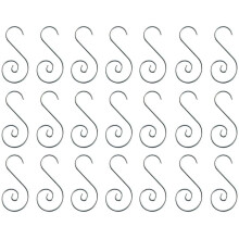 LEEYNEER 80Pcs Silver Christmas Ball Ornament Hooks, Metal S Hook Hangers Compatible with Christmas Tree Decorations